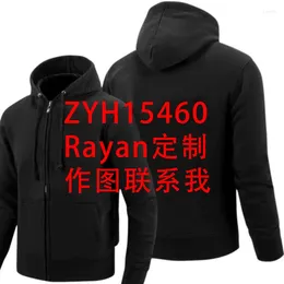 Men's Hoodies 3D Zip For Men Clothing Send Me Your Customized Pictures Before Ordering DIY Custom Hoodie & Sweatshirts Fashion Jackets