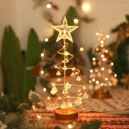 Table Lamps Crystal Tree Light Christmas Night LED Pendant Home Decoration Atmosphere