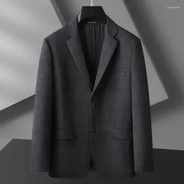 Men's Suits 2024 High Quality Autumn 20% Wool Suit Jacket Plus Fat Stylish And Handsome Business Casual All Match Boutique