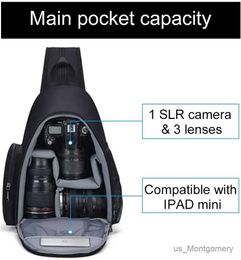 Camera bag accessories Camera Bag Sling Cameras case Photo Backpack Waterproof for A1 A7 A9 Canon EOS R6 R5 RP R 6D II Nikon Z5 Z6 Z7 D3500