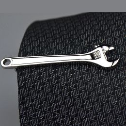 Clips Wrench Tie Clips Highquality Copper Men Gifts Daily Suit Shirt Accessories Personality Simple Business Necktie Clip