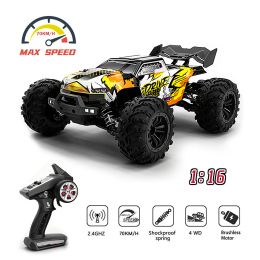 Cars 1/16 70KM/h 4WD RC Car 2.4G High Speed Remote Control Vehicle Brushless Motor Racing Climbing Offroad Crawler Toys for Adults