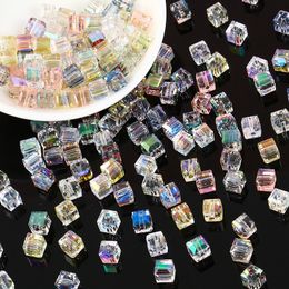 6MM 30pcs/lot crystal square beads k9 glass beads Sugar beads multi-section high penetration loose beads handmade DIY jewelry accessories