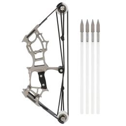 Arrow Mini Bow Pulley Outdoor Shooting Toy Metal Models Compound Archery Stainless Steel Miniature Crossbow Child Kids For hunting