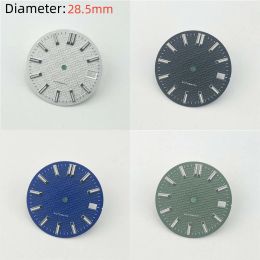 Kits NH35 Dail28.5mm Green Luminous Watch Faces Fits for NH35A 4R35 Automatic Movement Mechanical Watch Accessories