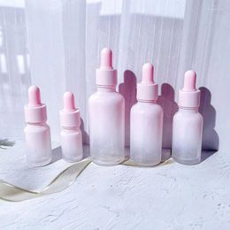 Storage Bottles 10Pcs 30ml 50ml Pink Glass Dropper Bottle Jars Vials With Pipettes Empty Essential Oils For Cosmetic Perfume