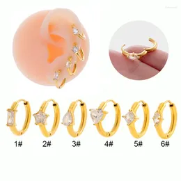 Hoop Earrings 1PC 18k PVD Gold Plated Stainless Steel Jewelry Earring Non Tarnish Minimalist 9mm Hypoallergenic