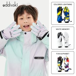 Gloves ODDIVSKI Boys Girls Kids Skiing Warm Protection NonInjury Gloves Winter Skiing Mountaineering Waterproof Snow Gloves