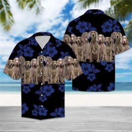 Men's Casual Shirts Social Shirt Everyday 3D Animal Printed Short Sleeve Weimaraner Blouse Tees Oversized Male Clothing Tops