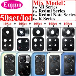 Frames 50Pcs, Rear Back Camera Glass Lens For Xiaomi Redmi Note 11 10 Pro Poco M4 Pro Mi 11T Redmi 9C Mix Model With Glue Adhesive