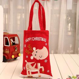 Drawstring Christmas Candy Holder Storage Handle Bag Xmas Party Favours Gift Decoration X5XA