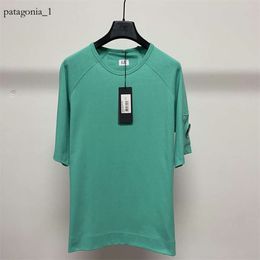 Cp Companys T Shirt Designer Mens Tshirts Summer New Cp T Shirt Solid Relaxed Loose O Neck Cotton Short Sleeve One Lens T Shirts Cp Companys Youth Student 5920