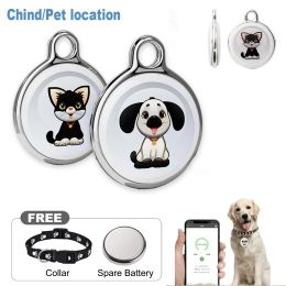 Trackers Waterproof Gps Tracker Mini Wireless Bluetooth Gps Dog Locator Android/IOS Without Subscription Pet AntiLost Tracker GPS Collar