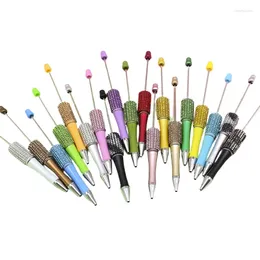 Beadable Ballpoint Pens Retractable Pen Rhinestone Office Writing Supplies Gift For Kid Reward