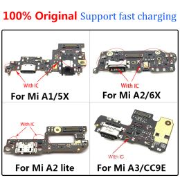 Cables Original For Xiaomi Mi A1 A2 lite A3 5X 6X CC9E USB Power Charging Connector Plug Dock Port Mic Flex Cable Board For Redmi 6 Pro