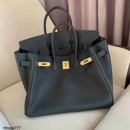 Bag Platinum Handbag Togo Home Cowhide Lychee Grain Portable Lock Buckle Black Versatile Casual Light Luxury Bag Handmade Genuine Leather