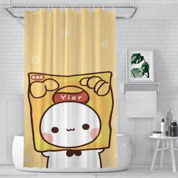 Shower Curtains Panda Bear Hug Bubu Dudu Curtain For Bathroom Aesthetic Room Decoration