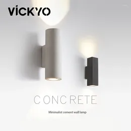 Wall Lamp VICKYO Modern LED Light Concrete Lamps Waterproof Outdoor Pendant Lighting For Living Room Bedroom Corridor Bathroom