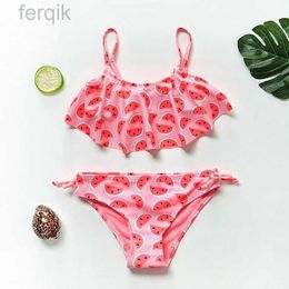 Women's Swimwear 2~12Years Children Swimwear Girls Swimsuit Kids Girls Beach wear Bathing suit Girls Bikini set Biquini Infantil-ST108MIX d240424