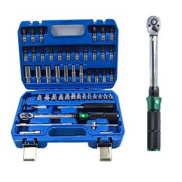 Tools 1/4'' Drive 224N.m Precise Double Scale Torque Wrench Set MTB Bike Socket Spanner Bicycle Motorcycle Ratchet Repair Toolbox Kit