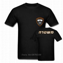 Shirts New Fashion the Israel Police Crime Fighting Counter Terrorism Army Tshirt Mens Cotton Print Two Side O Neck Tshirt Tees