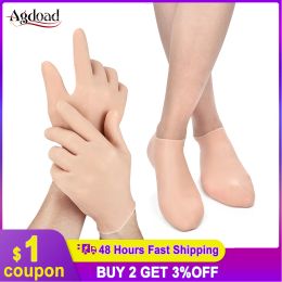 Tool 1 Pair Feet or Hand Care Silicone Socks Gloves Anti Cracking Hand Foot Moisturising Dead Skin Removal Protectors Spa Home Use