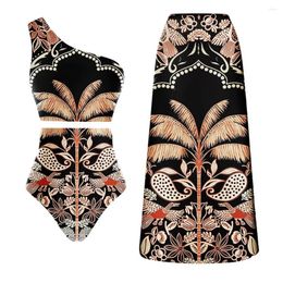 Women's Swimwear 2024 Women Vintage Swimsuit Printed Split Slimming Push Up Bikini Micro Monokini Sexy Surf Beach Skirt Bathing Suit