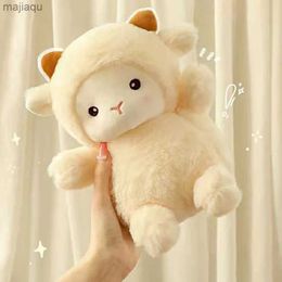 Plush Dolls 25CM Soft White Sheep Plush Toys Cute Baby Appease Doll Stuffed Cartoon Animal Sleeping Mate Pillow Kawaii Room Bed Decor GiftL2404