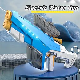 Electric Water Gun With Light for Kids Adults Automatic Squirt Guns Large Capacity Shooting Games Outdoor Summer Gift 240420