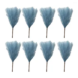 Decorative Flowers 8pcs/set Long-lasting Durability Tall Artificial Pompous Grasses For Enduring Beauty Low Maintenance