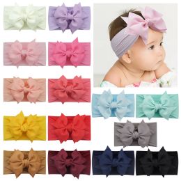 Sets 12/15/20pieces 6inch Soft Elastic Nylon Headbands Hair Bows Headbands Hairbands for Baby Girl Toddlers Infants Newborns