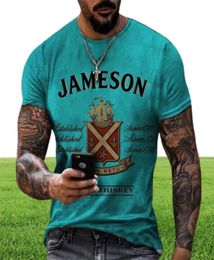 Men039s TShirts Summer Street Jameson Irish T Shirt Fashion Short Sleeve Tees Male 3D Printed Oversize Tops Graphic Pullover T3448436