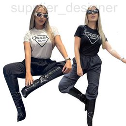 Women's T-Shirt designer DX3501 Summer Triangle Print Letter Street Shoot Pure Cotton T-shirt Top Multi Color CWYH