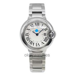 Dials Working Automatic Watches Carter 28mm Blue Balloon Series Silver White Plate Quartz Watch Womens w 6 9 0 1 z 4