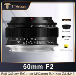Filters TTArtisan 50mm F2 Full Frame Manual Focus Prime Portrait Lens for Sony E Nikon Z Canon M Canon R M43 Fuji X Leica Sigma L Mount