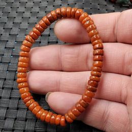 Strand Wenwan Warring States Red Agate Abacus Jade Coin Buckle Wheel Beads Bracelet