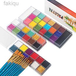 WW88 Body Paint Paint Body Makeup Halloween Face Body Art 12/20 Colors Painting Kit with Brushes Safe Ingredient Available for Kid and Adult d240424