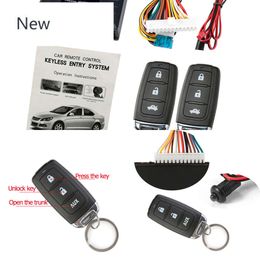 New Door Lock Auto Keyless Entry System Button Start Stop Keychain Central Kit Universal Car 12V