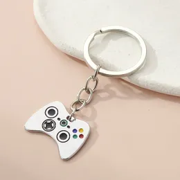 Keychains 3 Styles Nostalgic Game Machine Keychain Gamepad Key Ring Enamel Chains Souvenir Gifts For Women Men DIY Handmade Jewellery