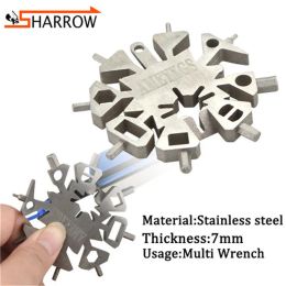 Darts 1pc 21In1 Hex Wrench Arrow Tail Adjuster Tool Snowflake Multifunction Wrench For Outdoor Hunting Shooting Archery Accessories