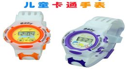 Fashion lovely cute kids children soft rubber sport digital watch whole White straps boys girls birthday gift wrist watches1199851