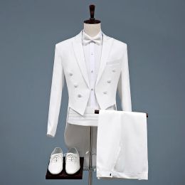 Suits Two Piece Matching Set Suits White Wedding Clubwear Suit Blazer Pants Set Men 2 Piece Set Tuxedo Plus Size Xxxl Male Outfits