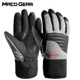 Gloves Ultralight Skiing Gloves Winter Warm Sports PU Leather Antislip Waterproof Touch Screen Men Women Snowboard Glove Full Finger