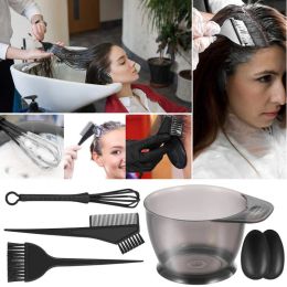 Colour Hair Colour Dye Bowl Comb Brushes Tool Kit Set Tint Colouring Dye Bowl Comb Brush Twin High Quality Headed Brushes Set