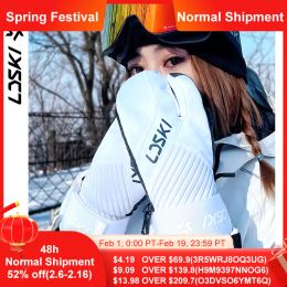 Gloves LDSKI EuroCarving Ski Gloves Kevlar Palm Wear Resistant Insert Wrist Pad Protection Waterproof Warm Mitten Snowboard Women Men