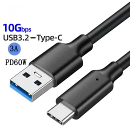 Accessories USB3.2 10Gbps Type C Cable USB A to TypeC 3.2 Gen2 Cable Data Transfer USB C SSD Hard Disk Cable 3A PD 60W QC 3.0 Fast Charging