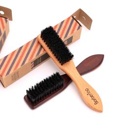 Tools Barbertop Men Beard Brush Wooded Handle Soft Hair Cleaning Brush Broken Hair Remove Comb Hairdressing Neck Duster Barber Tools