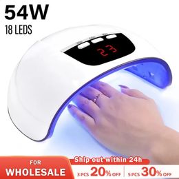 Professional Nail Dryer 18LEDS Infrared Sensor Manicure Lamp for Quick Curing All UV Gel Polish Salon Tools 240415