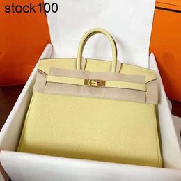 Platinum Handbag 2024 Fashion Layer Cowhide Litchi Pattern Bag Handbag One Shoulder Togo Women's Handmade Genuine Leather