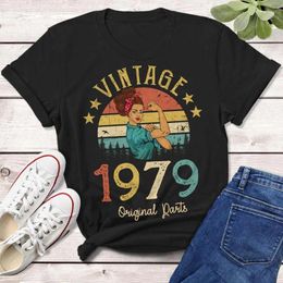 Women's T Shirts 2024 T-Shirt Birthday Gift Women Girls Mom Wife Daughter Funny Retro Tee Shirt Oversized Clothes Graphic